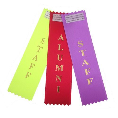 6" Vertical Ribbons Name Badge Productions