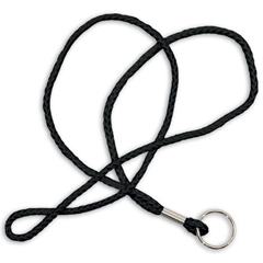 1/4" Braided Lanyard - Ring