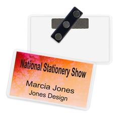 3 1/2" x 2" Business Card Holder - 3 TP Magnet