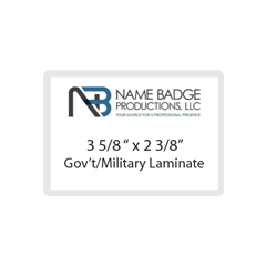 3 5/8" x 2 3/8"  Gov't/Military Laminate