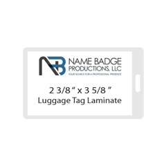2 3/8" x 3 5/8"  Luggage Tag Laminate - Slot