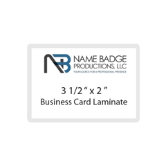 3 1/2" x 2" Business Card Laminate