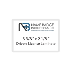 3 3/8" x 2 1/8" Drivers License Laminate