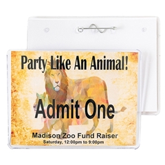 4" x 3" Name Badge Holder - Pin