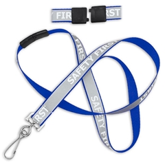 5/8" Reflective Breakaway "Safety First" Lanyard