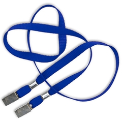 3/8" Lanyard - 2 Bulldog Clips