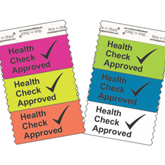 3" EZ Read Horizontal Ribbon - Health Check Approved