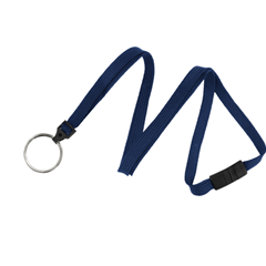 3/8" Navy Blue Nylon Breakaway Lanyard - Ring (Special Order - Non-returnable)