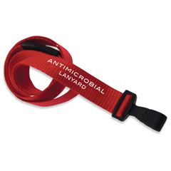 5/8" Anti-Microbial Breakaway Lanyard - No-Twist Plastic Hook