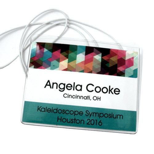  4" x 3" Name Badge Holder - Elastic Cord