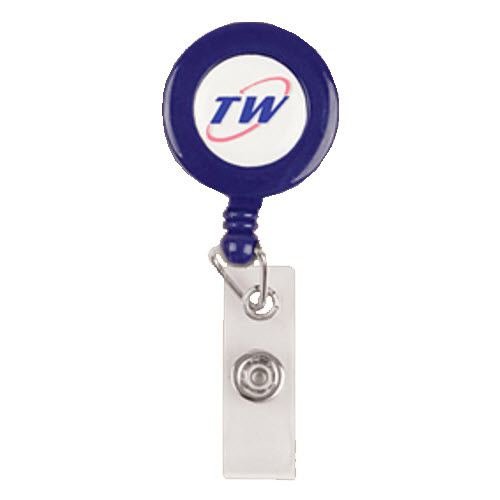 Imprinted Value Badge Reel Swivel Bulldog Clip Name Badge Productions