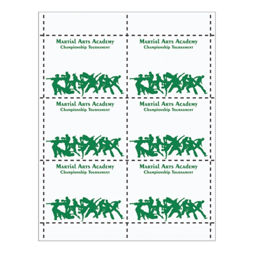 1 Color Imprint on White paper
