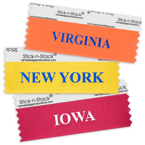 4" Stick-n-Stack US States Ribbons