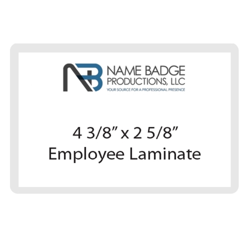 4 3/8" x 2 5/8" Employee Laminate