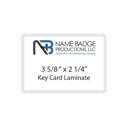 3 5/8" x 2 1/4" Key Card Laminate