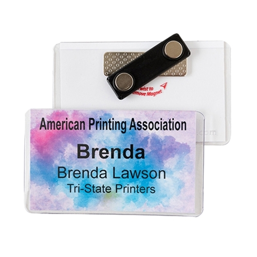 3 1/2" x 2" Business Card Holder - 2 TP Magnet - OUT OF STOCK