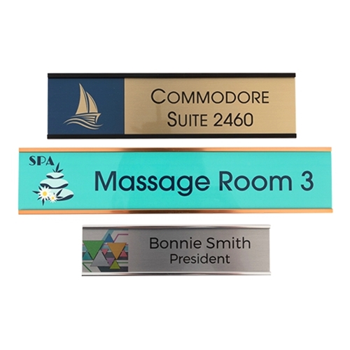 Metal Full Color Name Plate with Wall Plate