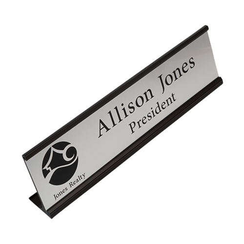 Engraved Name Plate with Desk Holder