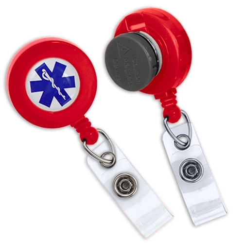 Imprinted Value Badge Reel - Round Magnet