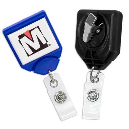 Imprinted Twist-Free - Swivel Bulldog Clip with Teeth