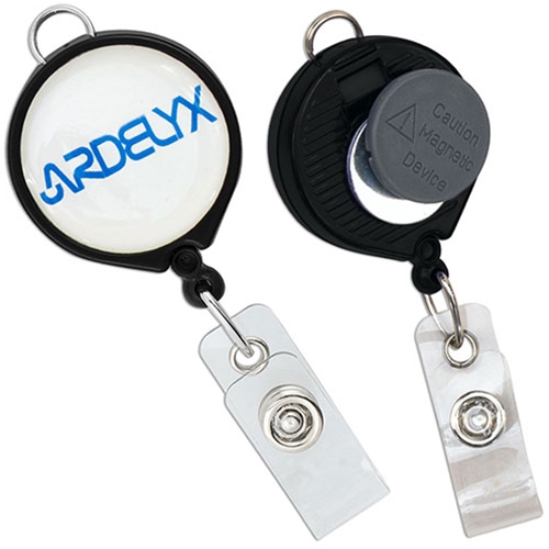 Imprinted Loop Badge Reel - Magnet - Name Badge Productions