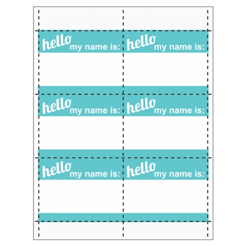 4" x 3" "hello" Color Bar Inserts - 250 pack
