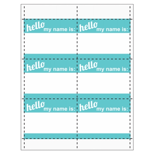 4" x 3" "hello" Color Bar Inserts - 250 pack