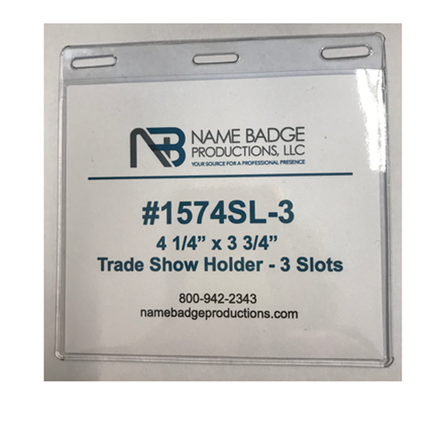4 1/4" x 3 3/4" Trade Show Holder - Three Slots