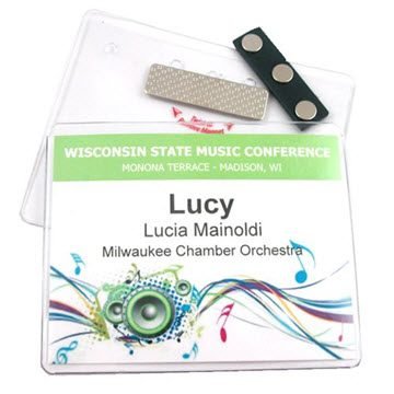 4" x 3" Name Badge Holder - 3 TP Magnet - 10 pack