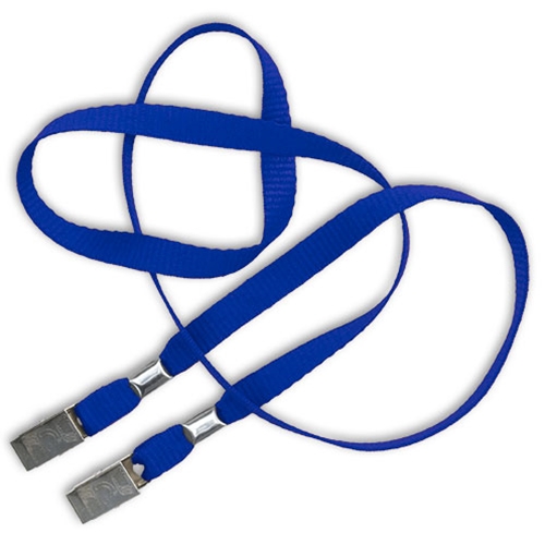 3/8" Lanyard - 2 Bulldog Clips