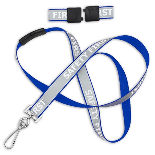 5/8" Reflective Breakaway "Safety First" Lanyard